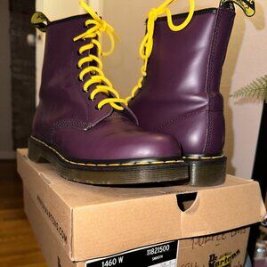 Dr. Martens 1460 Smooth Leather Purple Lace Up Boot Women’s Shoe Size US8/EU39